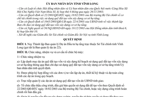 Quyết định 1246/2004/QĐ.UB thành lập Ban quản lý dự án đầu tư hạ tầng