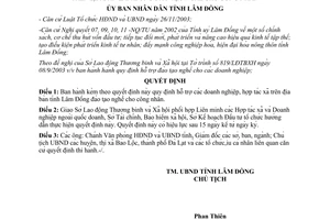 Quyết định 87/2004/QĐ-UB hỗ trợ doanh nghiệp hợp tác xã đào tạo nghề công nhân Lâm Đồng