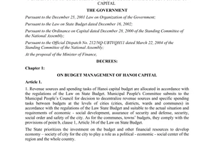 Decree of Government No. 123/2004/ND-CP of May 18, 2004 prescribing a number