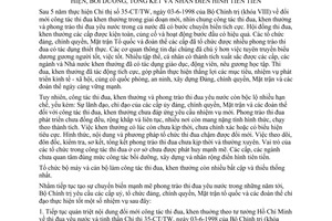 Chỉ thị 39-CT-TW tiếp tục đổi mới, đẩy mạnh phong trào thi đua yêu nước, phát hiện, bồi dưỡng, tổng kết nhân điển hình tiên tiến