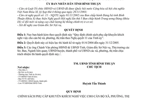 Quyết định 42/2004/QĐ-UBBTchính sách phụ cấp khuyến khích nghỉ việc cho cán bộ xã, phường, thị trấn theo Nghị quyết 11-NQ/TU