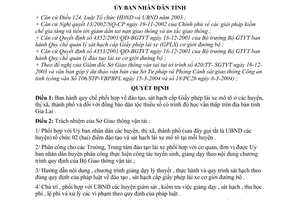 Quyết định 62/2004/QĐ-UB đào tạo sát hạch cấp giấy phép lái xe mô tô