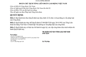 Quyết định 785/2004/QĐ-TLĐ tổ chức hoạt động tư vấn pháp luật Công đoàn