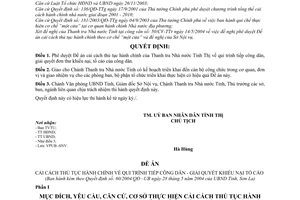 Quyết định 60/2004/QĐ-UBND phê duyệt Đề án cải cách thủ tục hành chính