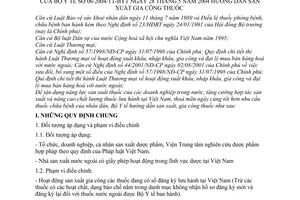 Thông tư 06/2004/TT-BYT hướng dẫn sản xuất gia công thuốc