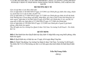 Quyết định 1906/2004/QĐ-BYT nhập khẩu song song thuốc phòng, chữa bệnh cho người