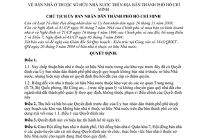 Quyết định 2471/2004/QĐ-UB bán nhà ở sở hữu Nhà nước thành phố Hồ Chí Minh