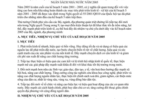 Chỉ thị 18/2004/CT-TTg xây dựng kế hoạch phát triển kinh tế - xã hội dự toán ngân sách nhà nước năm 2005