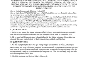 Thông tư 47/2004/TT-BTC hướng dẫn chế độ kiểm tra giám sát hải quan chính sách thuế hàng hoá buôn bán biên giới theo  QĐ 252/2003/QĐ-TTg
