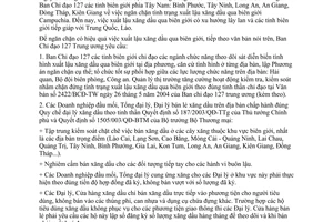 Công văn 2544/BCĐ-TW ngăn chặn xuất lậu xăng dầu qua biên giới