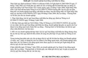 Công văn  2008/LĐTBXH-QLLĐNN  ký quỹ hoạt động xuất khẩu lao động