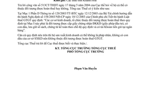 Công văn 1989 TCT/DNK  hoàn thuế GTGT hộ cá thể