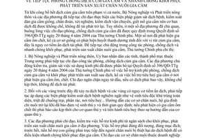 Chỉ thị 22/2004/CT-TTg tiếp tục phòng chống dịch cúm gia cầm nhanh chóng khôi phục phát triển sản xuất chăn nuôi gia cầm