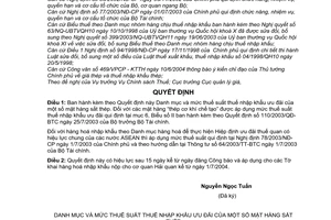 Quyết định 53/2004/QĐ-BTC điều chỉnh trở lại mức thuế suất nhập khẩu ưu đãi mặt hàng sắt thép