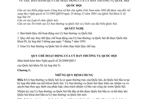 Nghị quyết 26/2004/NQ-QH11 Quy chế hoạt động Uỷ ban Thường vụ Quốc hội