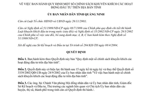 Quyết định 2045/2004/QĐ-UB  UBND chính sách khuyến khích đầu tư tỉnh Quảng Ninh