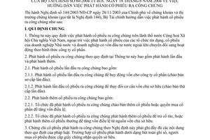 Thông tư 60/2004/TT-BTC hướng dẫn phát hành cổ phiếu ra công chúng