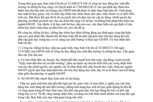 Chỉ thị 18/2004/CT-UB chống bỏ học dạy thêm học thêm không đúng qui định An Giang