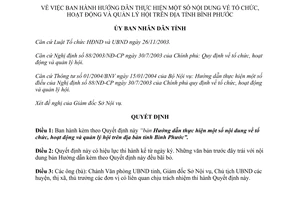 Quyết định 1536/QĐ-UB năm 2004 hướng dẫn tổ chức hoạt động và quản lý hội