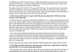 Chỉ thị 17/2004/CT-UB triển khai thi hành Pháp luật Đất đai 2003 quản lý đất đai Quảng Bình