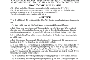 Quyết định 796/2004/QĐ-NHNN điều chỉnh tỷ lệ dự trữ bắt buộc tổ chức tín dụng