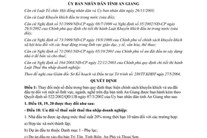 Quyết định 1151/2004/QĐ-UB điều chỉnh quyết định 522/2002/QĐ-UB An Giang