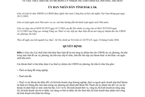 Quyết định 906/QĐ-UB năm 2004 thực hiện rộng ủy nhiệm thu cho Ủy ban nhân dân xã phường thị trấn Đắk Lắk