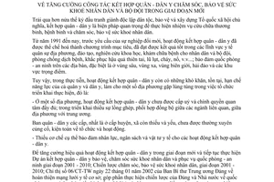 Chỉ thị 25/2004/CT-TTg tăng cường công tác kết hợp quân dân y chăm sóc bảo vệ sức khoẻ nhân dân bộ đội giai đoạn mới