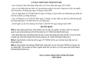 Quyết định 203/2004/QĐ-UB quy định quyền hạn trách nhiệm đối với quản lý giá