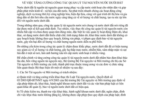 Chỉ thị 02/2004/CT-BTNMT tăng cường công tác quản lý tài nguyên nước dưới đất
