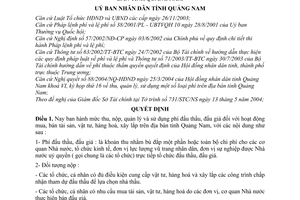 Quyết định 35/2004/QĐ-UB mức thu, nộp, quản lý sử dụng phí đấu thầu, đấu giá