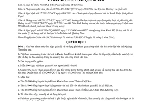 Quyết định 33/2004/QĐ-UB mức thu nộp quản lý và sử dụng phí tham quan