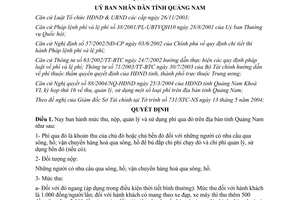 Quyết định 38/2004/QĐ-UB mức thu, nộp, quản lý và sử dụng phí qua đò Quảng Nam
