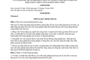 Nghị định 134/2004/NĐ-CP khuyến khích phát triển công nghiệp nông thôn