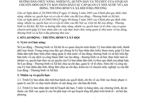 Thông tư liên tịch 09/2004/TTLT-BLĐTBXH-BNV hướng dẫn chức năng, nhiệm vụ, quyền hạn và tổ chức của cơ quan chuyên môn giúp UBND quản lý NN
