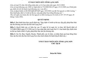 Quyết định 36/2004/QĐ-UB trình tự thủ tục cấp giấy phép khai thác tận thu