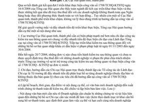 Công văn  3104/TCHQ-KTSTQ  tiếp tục triển khai nội dung CV 1708/TCHQ-KTSTQ