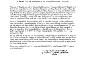 Công văn  1744/TP-CC  thực hiện chứng nhận hợp đồng, giao dịch  quyền sử dụng đất