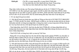 Công văn 7711 TC/TCT  tăng cường quản lý thuế và  tài chính  dự án sử dụng vốn ODA