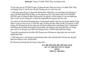 Công văn 3786 TM/XNK  kinh doanh chuyển khẩu, tạm nhập tái xuất máy vi tính và nhựa  loại đã qua sử dụng