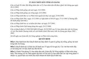 Quyết định 1206/2004/QĐ-UB quản lý giống cây trồng, vật nuôi