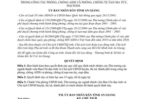 Quyết định số 1258/2004/QĐ-UBND Ban Chỉ đạo phòng chống tệ nạn An Giang