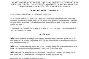 Quyết định 2379/2004/QĐ-UB chức năng nhiệm vụ quyền hạn tổ chức pháp chế cơ quan