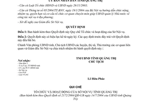 Quyết định 2172/2004/QĐ-UBND tổ chức hoạt động của sở nội vụ Quảng Trị