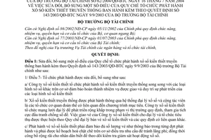 Quyết định 62/2004/QĐ-BTC  Quy chế tổ chức phát hành xổ số kiến thiết truyền thống sửa đổi 143/2003/QĐ-BTC