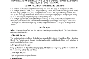 Quyết định 178/2004/QĐ-UB tổ chức thu, nộp phí giao thông đường Huỳnh Tấn Phát