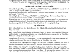 Quyết định 935/2004/QĐ-NHNN Quy chế đấu thầu trái phiếu Chính phủ tại Ngân hàng Nhà nước