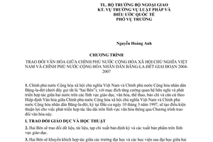 Chương trình trao đổi văn hóa giữa Việt Nam Băng-la-đét 2004