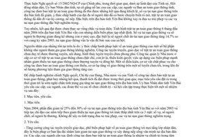 Chỉ thị 14/2004/CT-UB bảo đảm trật tự an toàn giao thông Yên Bái