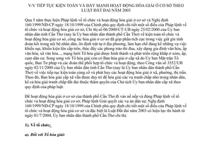 Chỉ thị 14/2004/CT-UBND kiện toàn đẩy mạnh hoạt động hòa giải ở cơ sở theo Luật Đất đai 2003 Cần Thơ